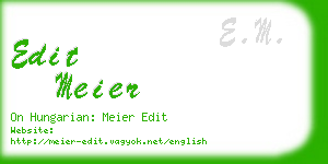edit meier business card